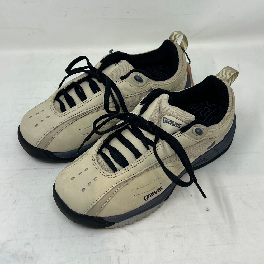 Gravis Nineteen Sneakers Men's 8 Tan Suede Black Laces Skate Style VTG‎ NIB